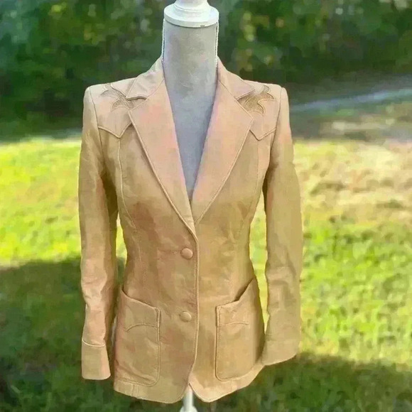 Ms. Pioneer Albuquerque leather jacket. Size 10. Vintage rockabilly western - Picture 13 of 15